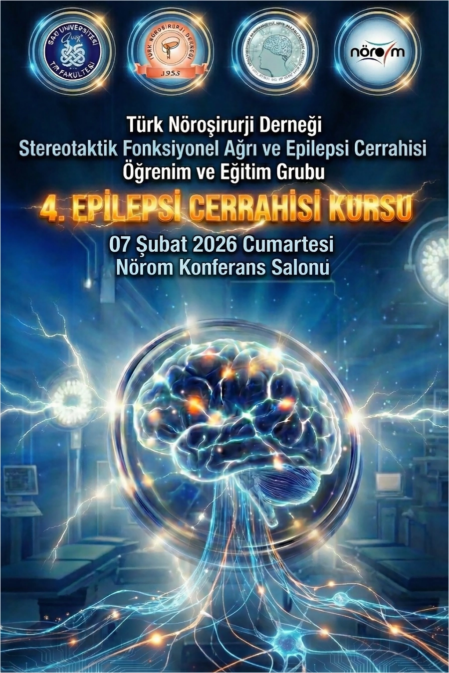 Türk Nöroşirürji Derneği 4. Epilepsi Cerrahisi Kursu 7 Şubat 2026
